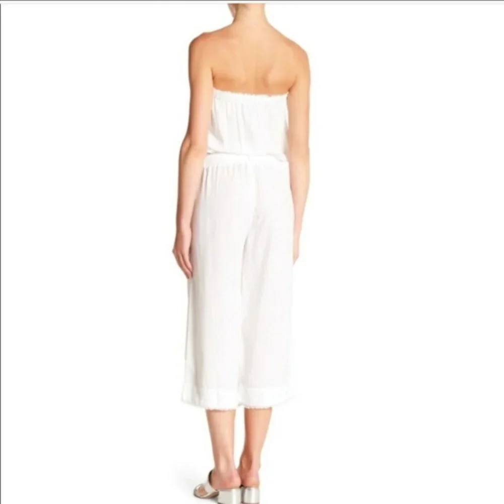 Cloth & Stone Strapless Fray Trim Crop Jumpsuit - Picture 2 of 15